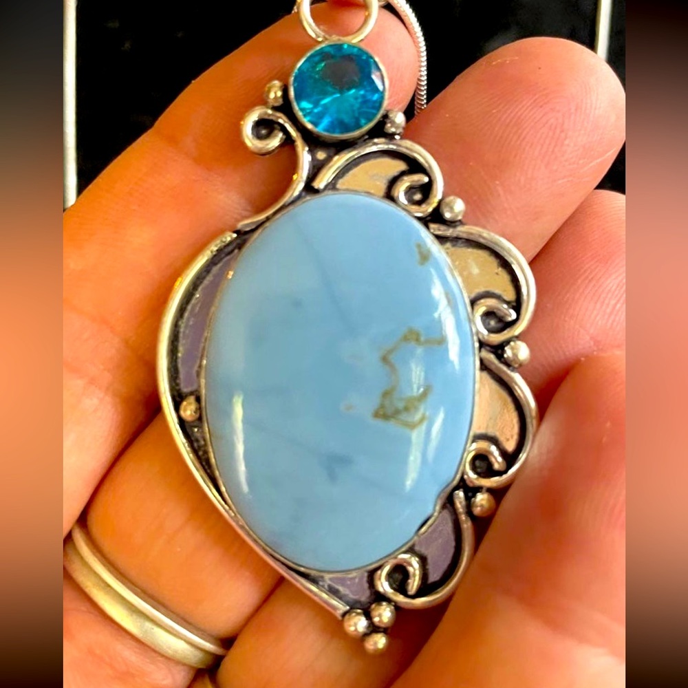 Owhyee Opal and blue topaz